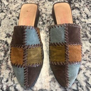 Salvatore Ferragamo Multicolor Patchwork Mules